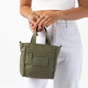 NEW Aloha Monochrome Crossbody Tote Bag Purse Olive Green